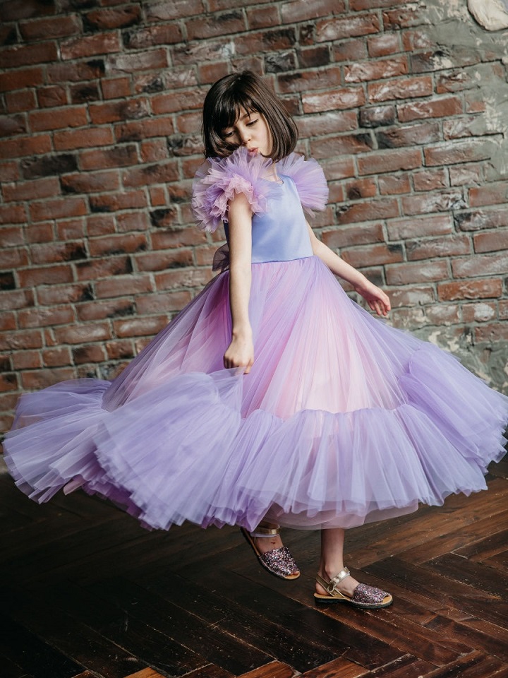 Платье "Корсика" цвет фиолетовый-розовый